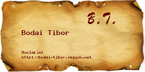 Bodai Tibor névjegykártya